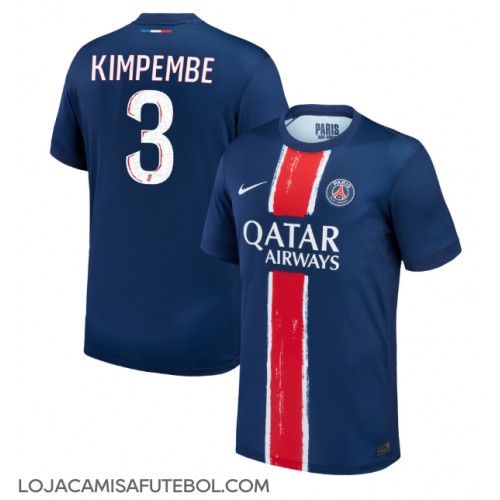 Camisa de Futebol Paris Saint-Germain Presnel Kimpembe #3 Equipamento Principal 2024-25 Manga Curta